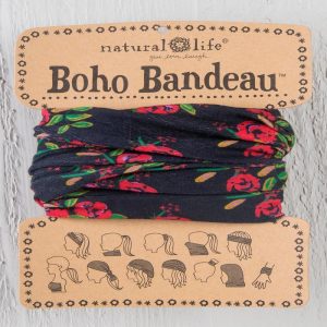 Natural Life Boho Bandeau Black Blooms