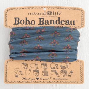 Natural Life Boho Bandeau Charcoal Floral Pink Block
