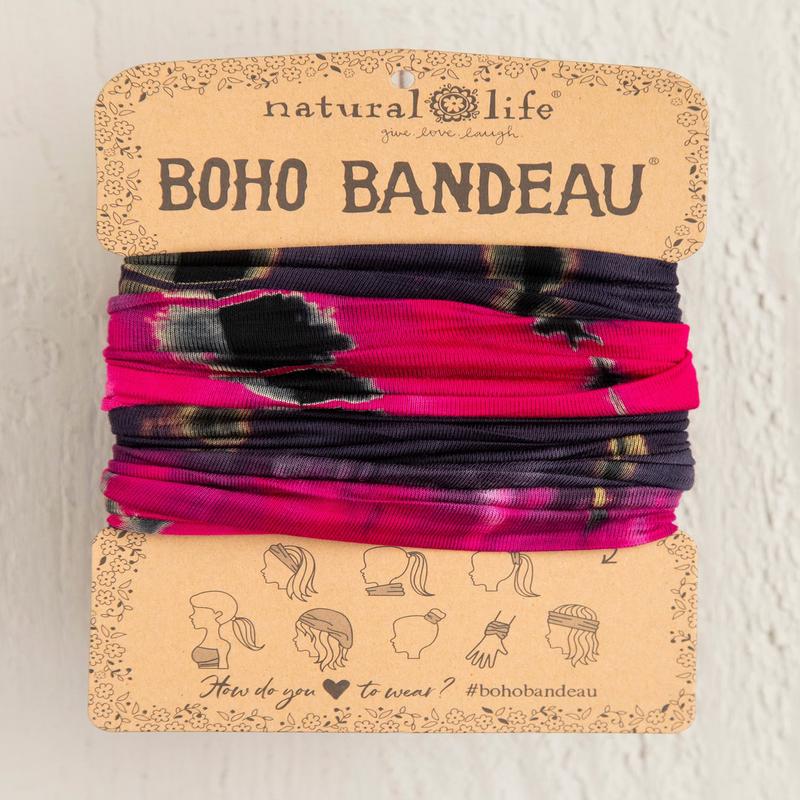 Natural Life Boho Bandeau Hot Pink/Grey