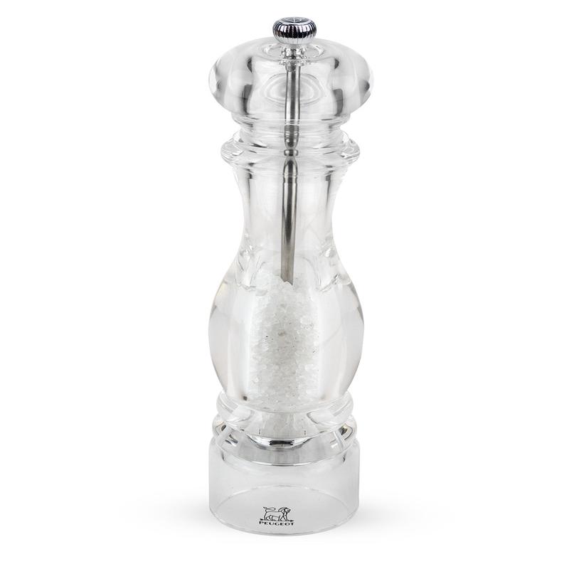 Peugeot Nancy Salt Mill Acrylic, 12-Inch, Clear