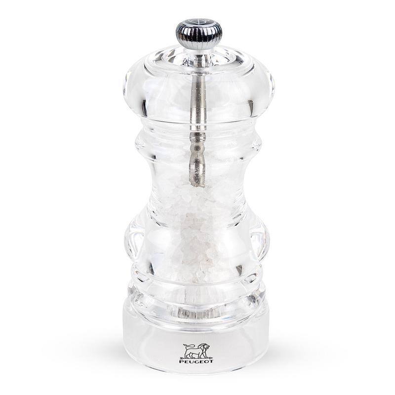 Peugeot Nancy Salt Mill Acrylic, 7-Inch, Clear