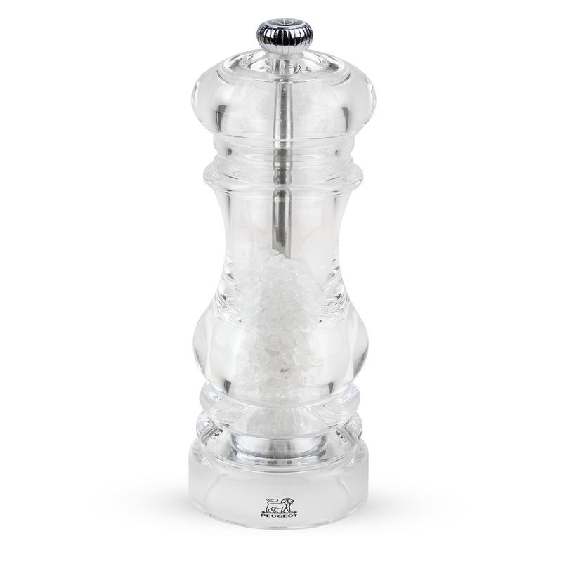 Peugeot Nancy Salt Mill Acrylic, 9-Inch, Clear