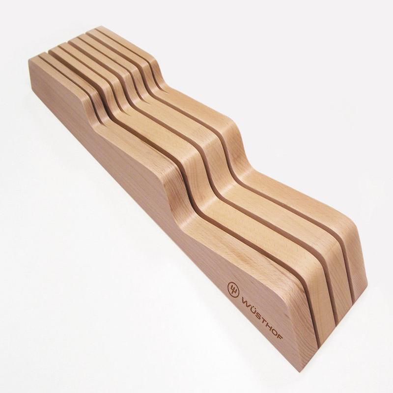Wusthof 7-Slot In-Drawer Knife Storage Tray Block, Beechwood