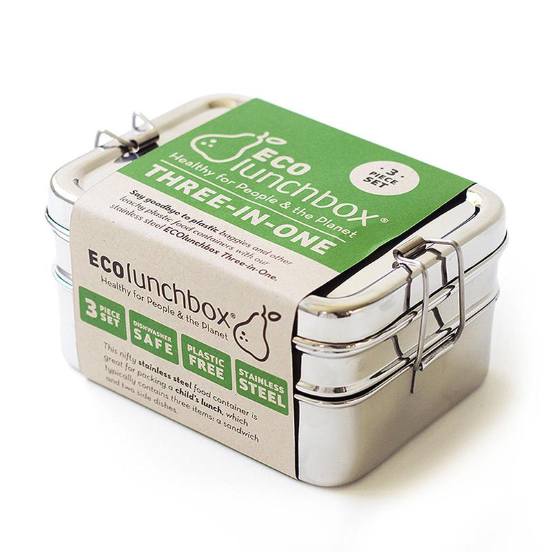 ECOlunchbox Three in One Stainless Steel Food Container Set
