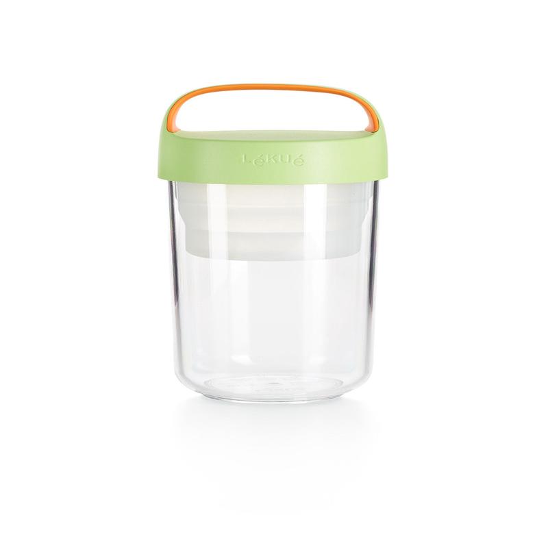 Lekue Jar-To-Go 2 Piece Travel Jar Container Set, 20 Ounce