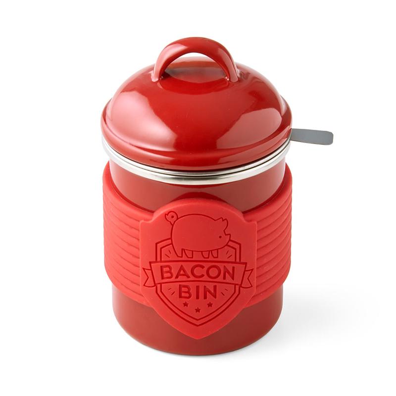 Talisman Designs Enamel Coated Metal Bacon Bin Grease Container, 1 cup