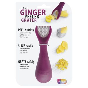 Talisman Designs Ginger Peeler & Grater, Purple