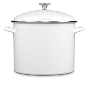 Cuisinart Enamel On Steel 16 Qt. Stockpot w/Cover - White