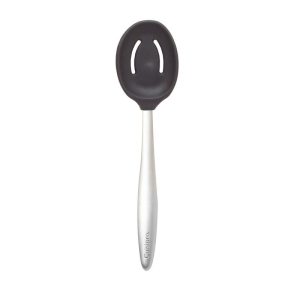 Cuisipro 8-Inch Silicone Piccolo Slotted Spoon, Black