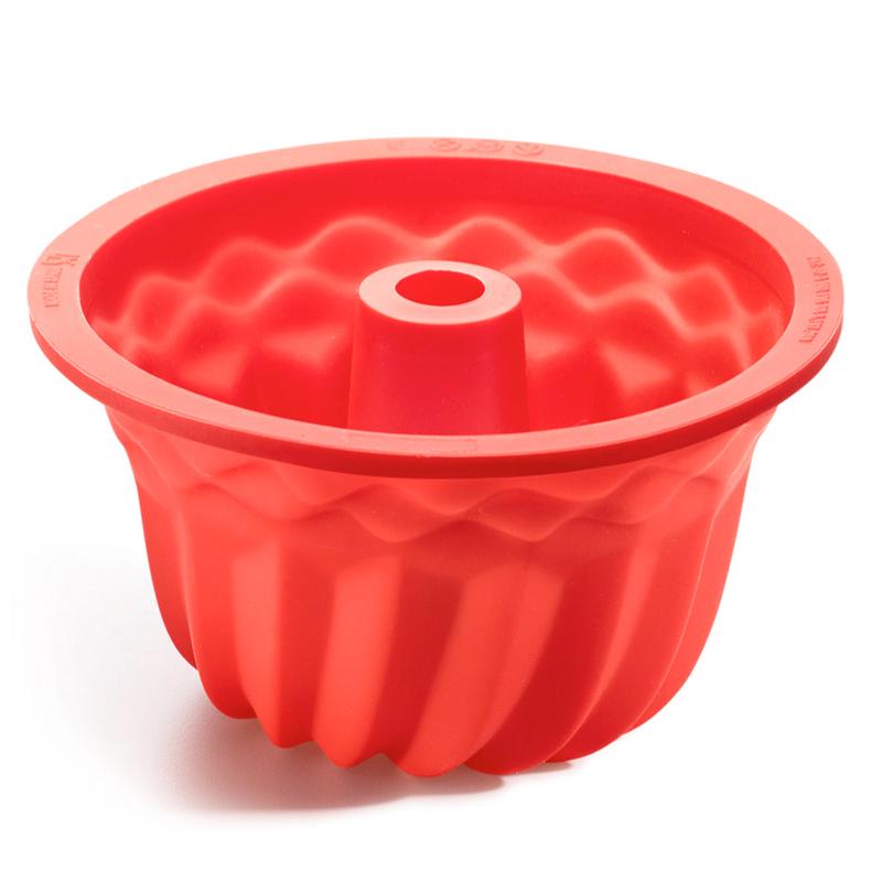 Lekue Silicone 8.75 Inch Deep Savarian Baking Mold, Red