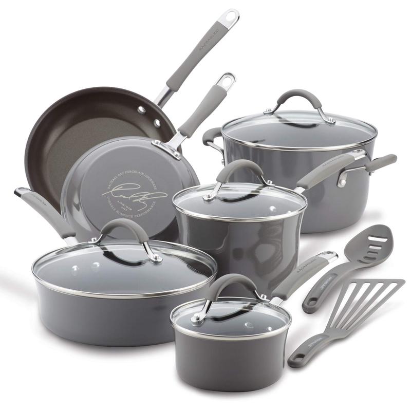 Rachael Ray Cucina Nonstick Cookware Set, 12 Piece