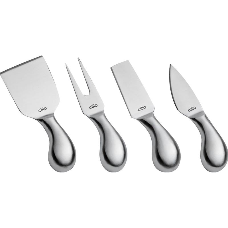 Cilio Piave 4 Piece Cheese Knife Set, Stainless Steel