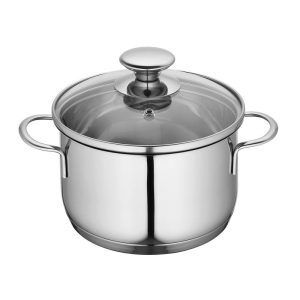 Kuchenprofi Mini Stockpot w/ Glass Lid, 1.6 qt., 6.25-Inch Diameter