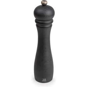 Peugeot Checkmate 10-Inch Beechwood Salt Mill, Black