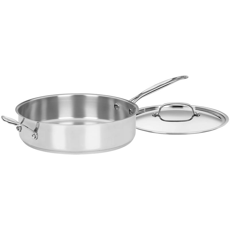 Cuisinart Chef's Classic Stainless 5.5 Qt. Saut Pan w/Helper Handle & Cover