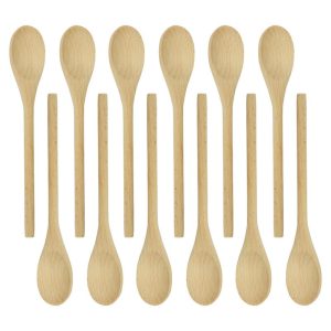 R&M International Wooden Spoon, 8 Inch, Pack of 12