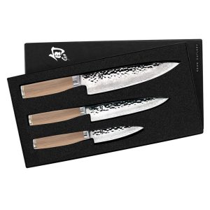 Shun Premier Blonde 3 Piece Essential Knife Set - Paring, Utility, Chef's
