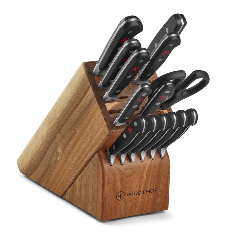 Wusthof Classic Classic 15 Piece Knife Block Set, Acacia