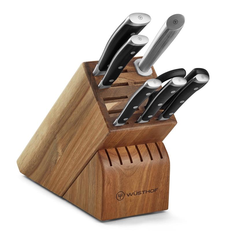Wusthof Classic Ikon Classic Ikon 8 Piece Knife Block Set, Acacia