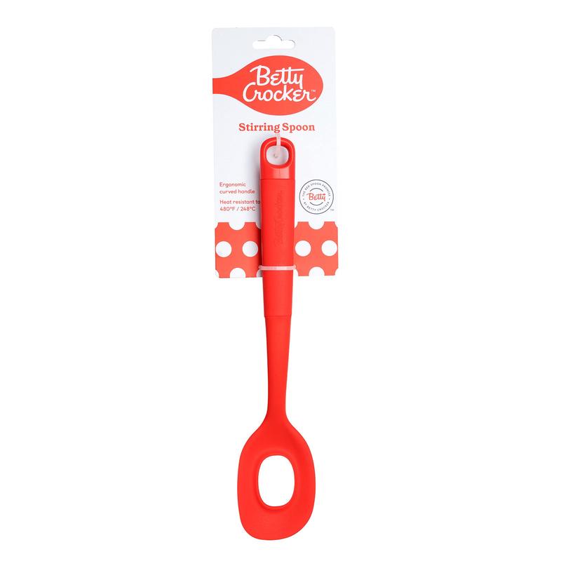 Betty CrockerSilicone 13 Inch Stirring Spoon, Red