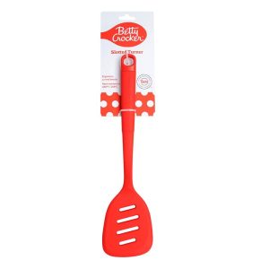 Betty CrockerSilicone 14 Inch Slotted Turner, Red