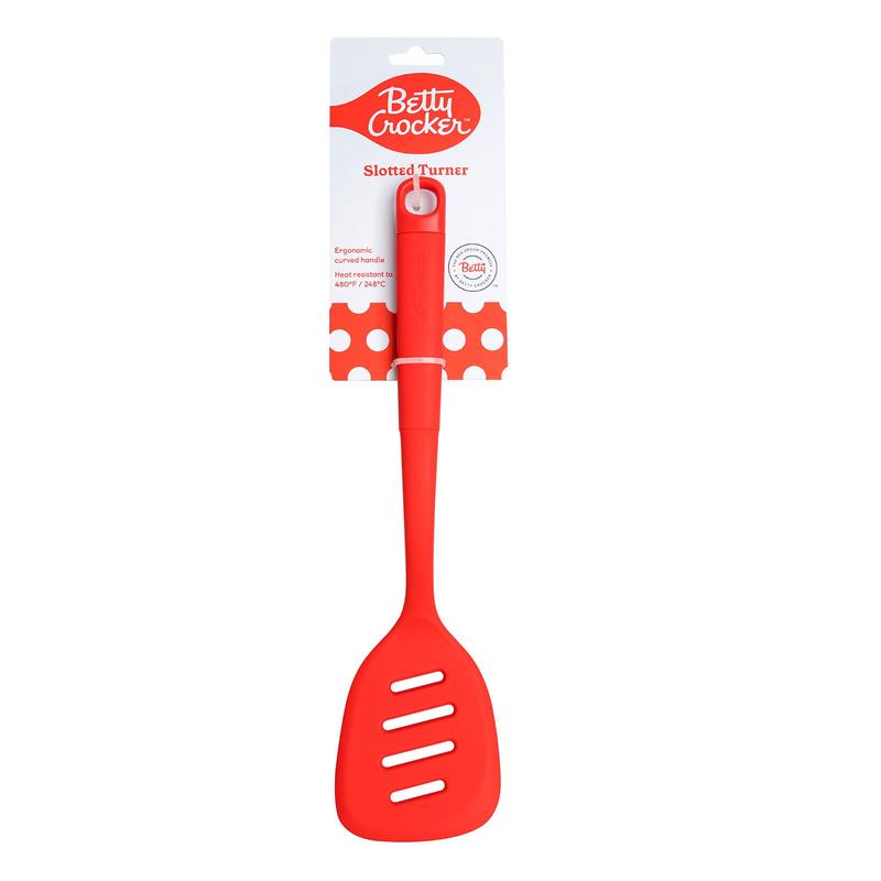 Betty CrockerSilicone 14 Inch Slotted Turner, Red