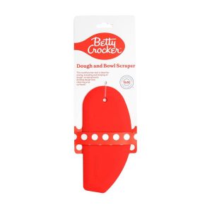 Betty CrockerSilicone Dough Scrapper, Red