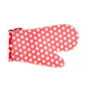 Betty CrockerSilicone Oven Mitt,Red w/White Polka Dots