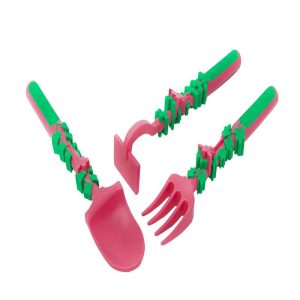 Constructive Eating Set of 3 Garden Fairy Eating Utensils for Kids and Toddlers