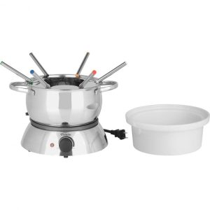 Trudeau Alto 3-in-1 Electric Fondue Set, Silver