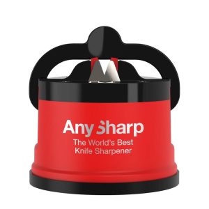 AnySharp Pro Knife Sharpener  Professional Kitchen Sharpener with Suction Base