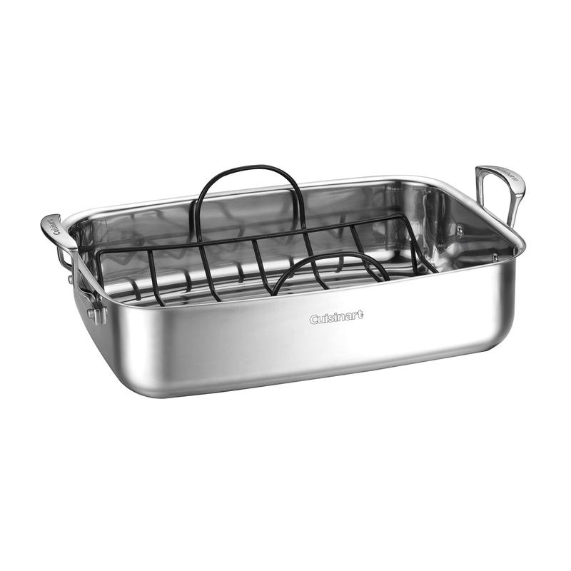 Cuisinart Chef's Classic Stainless 15" Stainless Steel Roaster w/ Non-Stick Rack