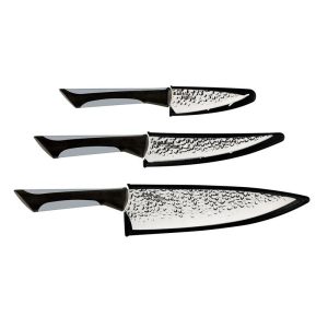 Kai Luna 3 Piece Knife Set, 8" Chef's, 6" Utility, 3.5" Paring Knife With Sheath