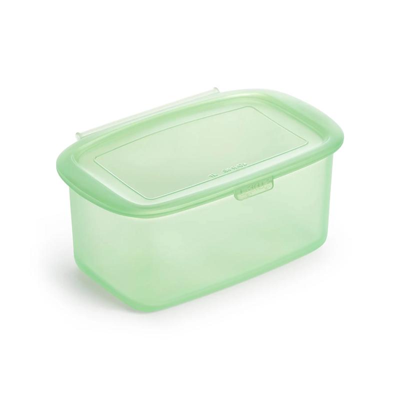 Lekue Reusable Silicone Food Storage Box, 1-Quart