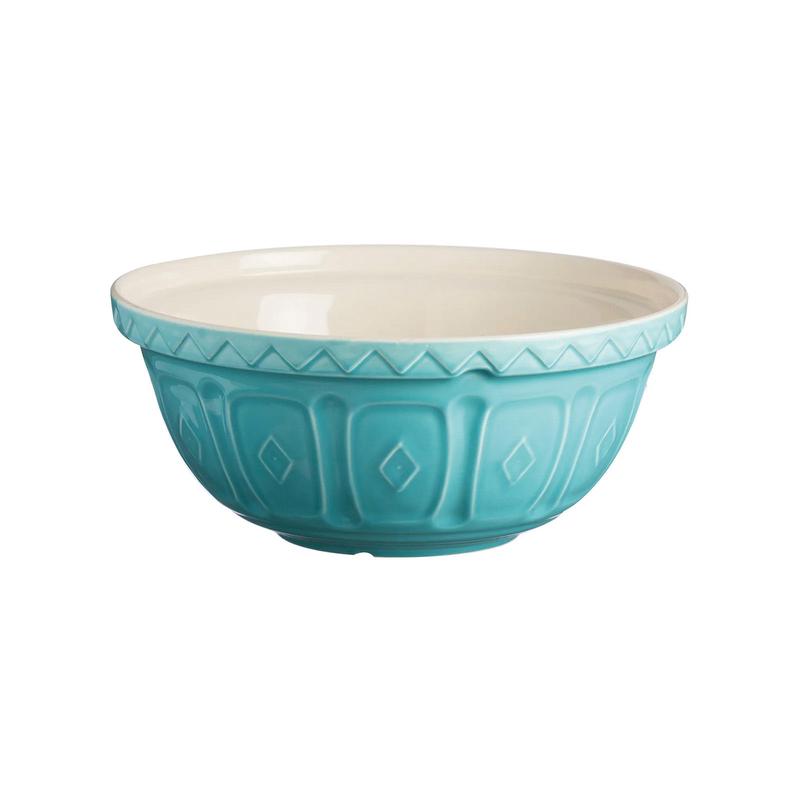 Mason Cash Color Mix Turquoise Size 18 Mixing Bowl, 2.85 Quart
