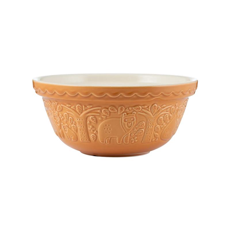 Mason Cash In The Forest Bear Size 24 Mixing Bowl, Ochre, 2.15 Quart