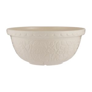 Mason Cash In The Forest Fox Size 12 Mixing Bowl, Cream, 4.25 Quart