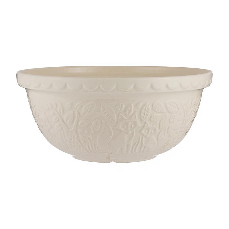 Mason Cash In The Forest Fox Size 12 Mixing Bowl, Cream, 4.25 Quart
