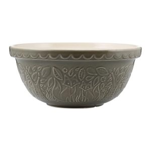 Mason Cash In The Forest Fox Size 12 Mixing Bowl, Gray, 4.25 Quart