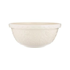 Mason Cash In The Meadow Rose Size 12 Mixing Bowl, 4.25 Quart, Cream