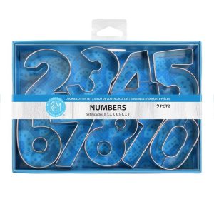 R&M International 2.5 Inch Numbers Cookie Cutters, Set of 9