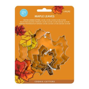 R&M International Maple Leaf 3 Piece Cookie Cutter Set