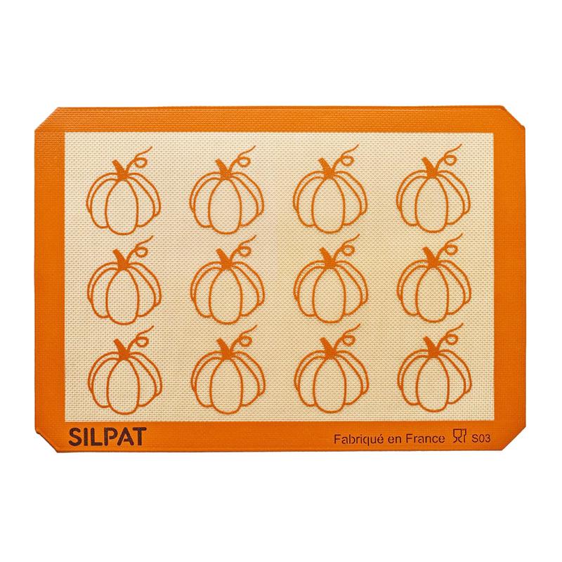 Silpat Premium Pumpkin Non-Stick Half Sheet Size Silicone Baking Mat, 11-5/8 x 16-1/2