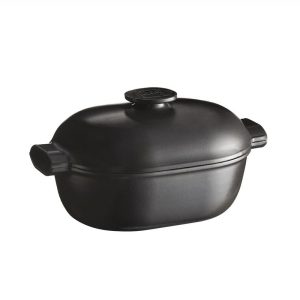Emile Henry Delight 4.3 Quart Oval Dutch Oven, Slate