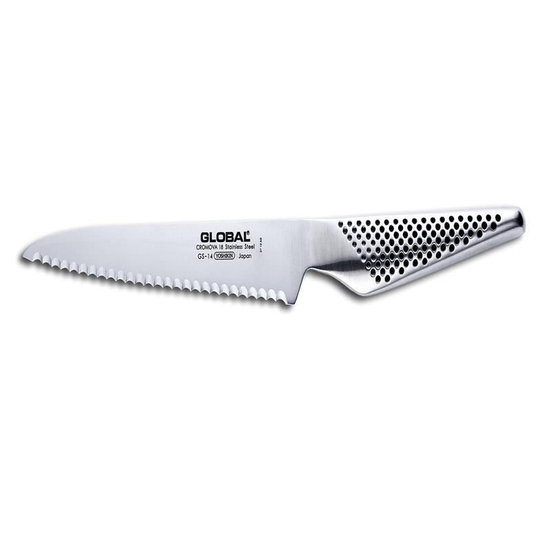 Global 6 Inch Serrated Utility Knife