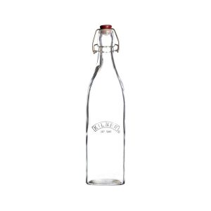 Kilner Scratch Cooking Square Clip Top Bottle  16 oz Reusable Glass Bottle with Airtight Seal