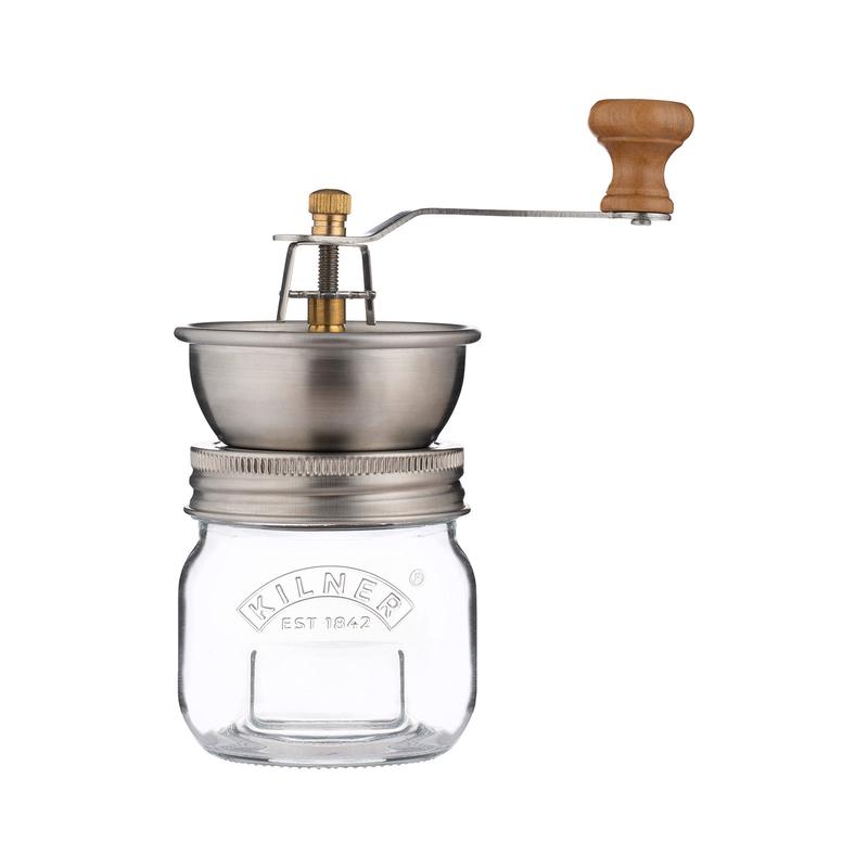 Kilner Seasoning Grinder  Glass Spice Mill with Stainless Steel Top