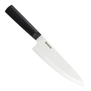 Kyocera INNOVATIONwhite 7-Inch Ceramic Chef's Knife, White Blade with Non-Slip Black Handle