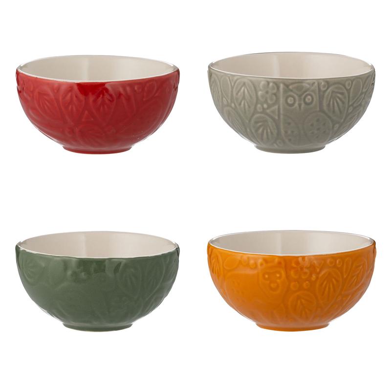 Mason Cash In the Forest Mini Bowls  Set of 4 Stoneware Prep Bowls