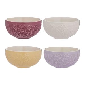 Mason Cash In the Meadow Mini Prep Bowls  Set of 4 Stoneware Floral Bowls